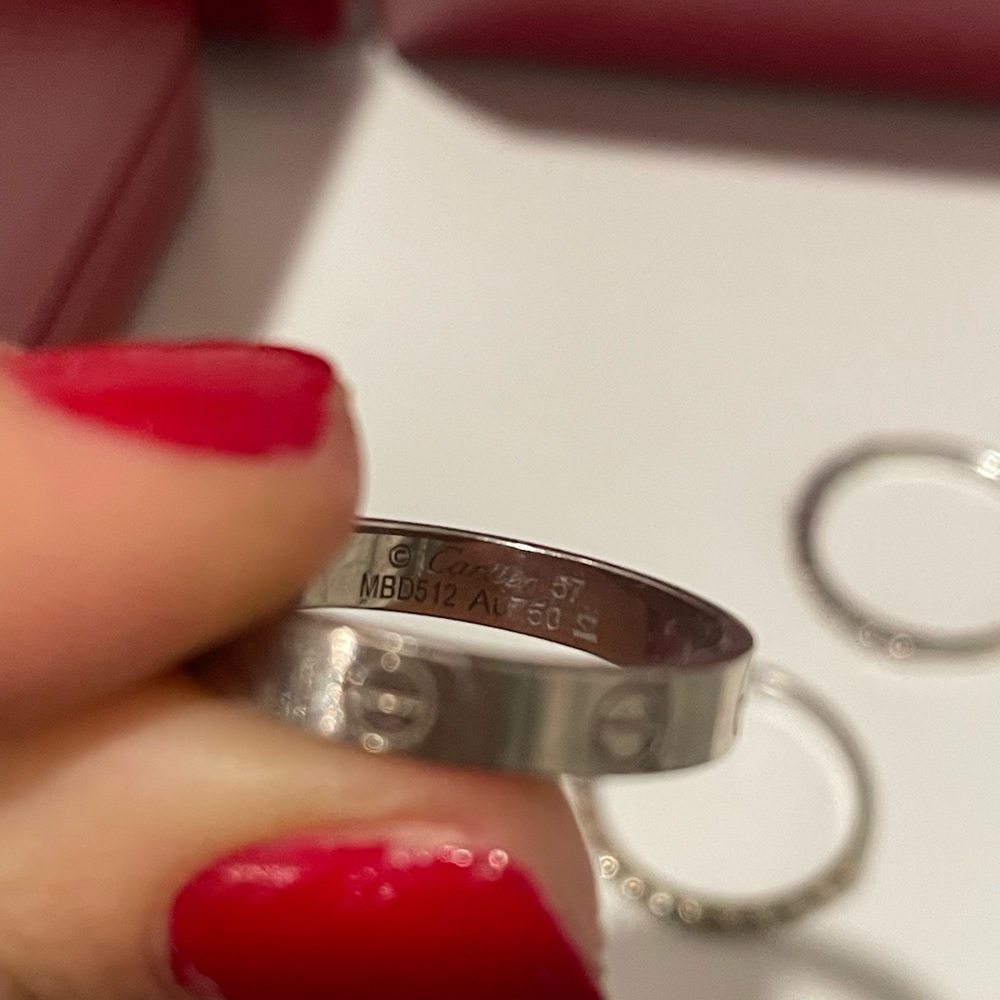 Cartier White Gold Wedding Band - Picture 4 of 6